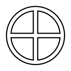 Poster - Celtic cross outline icon illustration on transparent background