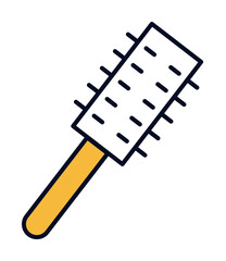 Poster - scrubbing brush outline icon illustration on transparent background