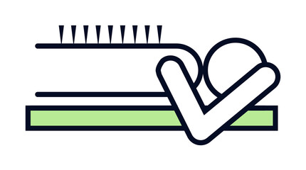 Poster - acupuncture outline icon illustration on transparent background