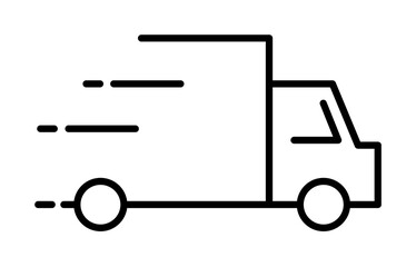 Poster - fast truck icon illustration on transparent background