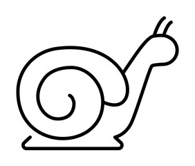 Poster - snail icon illustration on transparent background