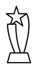 Poster - cup with a star icon illustration on transparent background