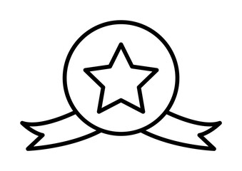 Poster - star medal icon illustration on transparent background