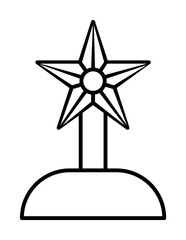 Poster - cup with a star icon illustration on transparent background