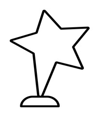 Poster - cup with a star icon illustration on transparent background