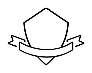 Poster - shield with ribbon icon illustration on transparent background