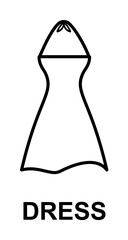 Poster - dress icon illustration on transparent background