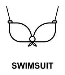 Poster - swimsuit icon illustration on transparent background