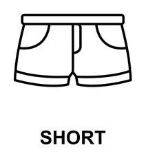 Poster - short shorts icon illustration on transparent background