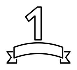Poster - first place icon illustration on transparent background