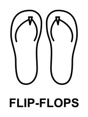 Poster - flip-flops icon illustration on transparent background