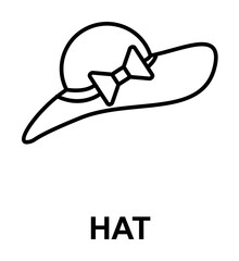 Poster - Beach hat icon illustration on transparent background