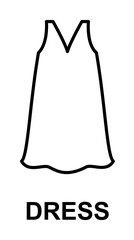 Poster - dress icon illustration on transparent background