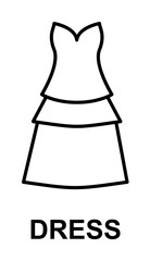 Poster - dress icon illustration on transparent background