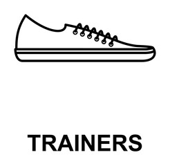 Poster - sneakers icon illustration on transparent background