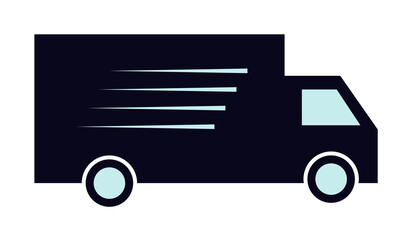 Poster - fast delivery icon illustration on transparent background