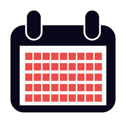 Poster - the calendar icon illustration on transparent background