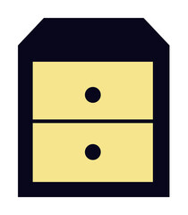 Poster - nightstand icon illustration on transparent background
