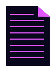 Poster - paper icon illustration on transparent background