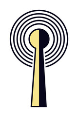 Poster - antenna and signal icon illustration on transparent background