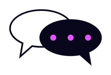 Poster - communication bubbles icon illustration on transparent background