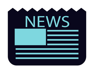 Poster - newspaper icon illustration on transparent background