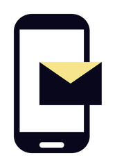 Poster - message on your phone icon illustration on transparent background