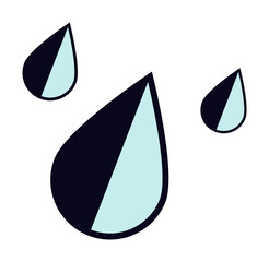 Poster - raindrops icon illustration on transparent background