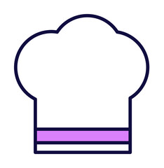 Poster - chef's hat icon illustration on transparent background