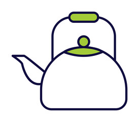 Poster - gas kettle icon illustration on transparent background
