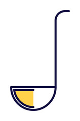 Poster - ladle icon illustration on transparent background