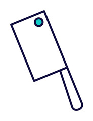 Poster - kitchen ax icon illustration on transparent background
