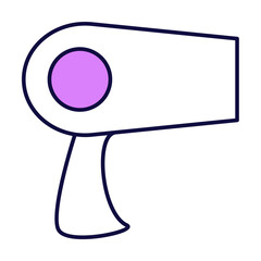 Poster - hair dryer icon illustration on transparent background