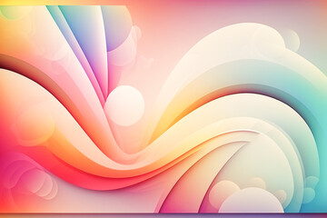 surreal art wallpaper.. The use of wave curves forms abstract geometric patterns, accompanied by colorful hues and beautiful gradations.  Generative AI