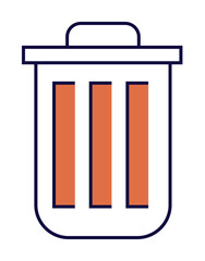 Poster - trash bin icon illustration on transparent background
