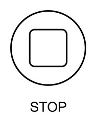 Poster - stop sign icon illustration on transparent background