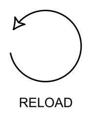Poster - reload sign icon illustration on transparent background