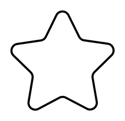 Poster - star line icon illustration on transparent background