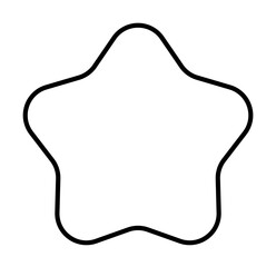 Poster - full star line icon illustration on transparent background