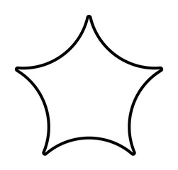 Poster - star line icon illustration on transparent background