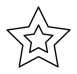 Poster - star line icon illustration on transparent background