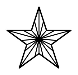 Poster - star line icon illustration on transparent background