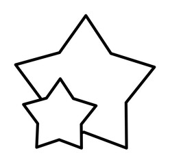 Poster - stars line icon illustration on transparent background