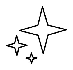 Poster - stars line icon illustration on transparent background