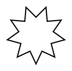 Poster - star line icon illustration on transparent background