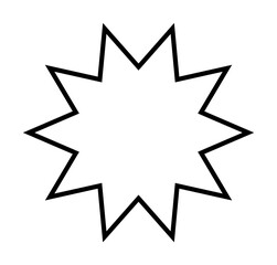 Poster - star line icon illustration on transparent background