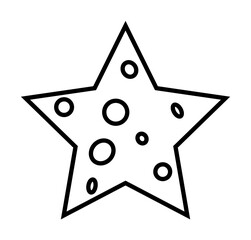 Poster - star with bubbles line icon illustration on transparent background