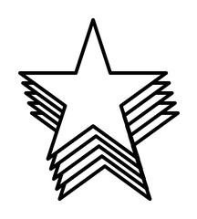 Poster - stars line icon illustration on transparent background