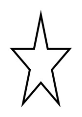 Poster - star line icon illustration on transparent background