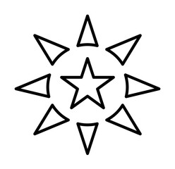 Poster - star line icon illustration on transparent background